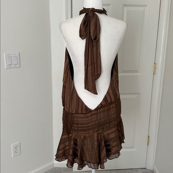 Peppermayo Willow Chiffon Mini Dress - Chocolate - Picture 7 of 12